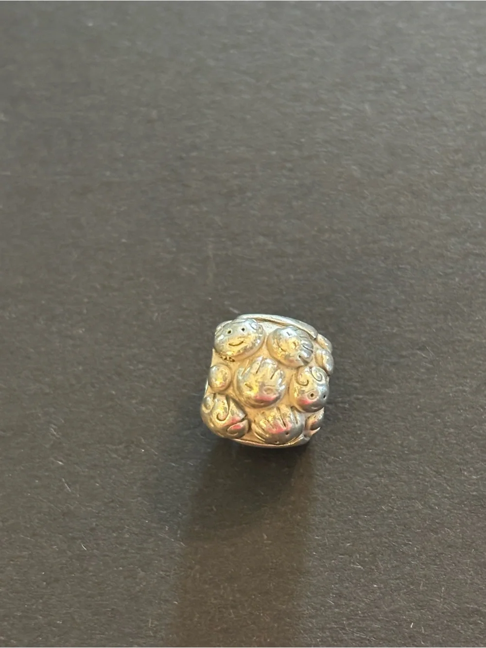 Sterling 'LOVE' Floral Bead Charm